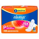 Absorvente Always Fluxo Médio Com Abas 48 Unidades