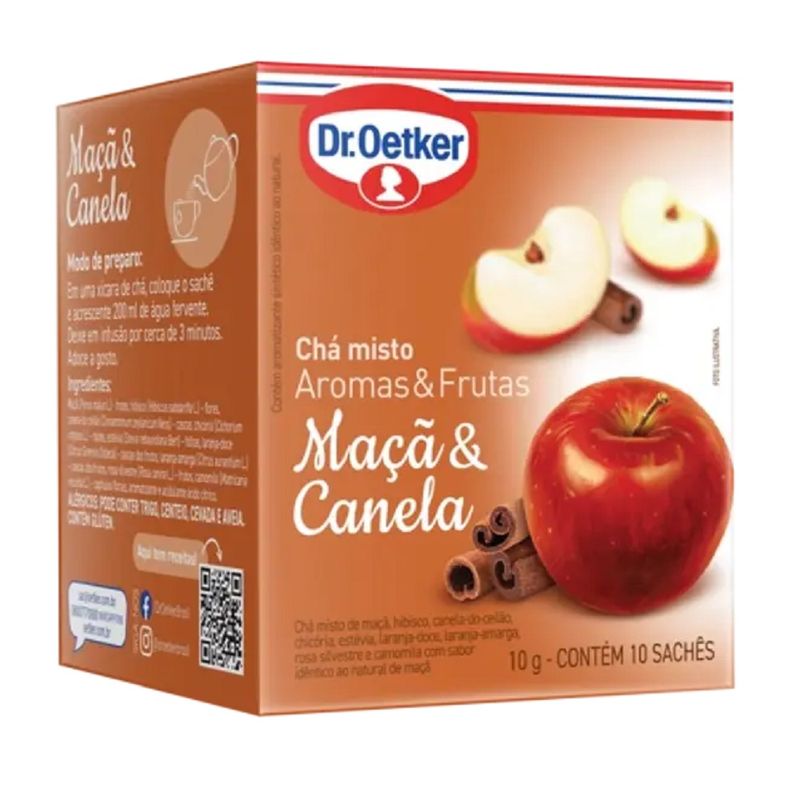 cha-dr-oetker-aromas-frutas-sabor-maca-e-canela-10g-com-10-unidades