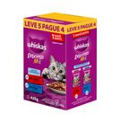 Sachê Whiskas Delicioso Mix para Gatos Castrados Adultos Carne e Peixe ao Molho 85g com 5 Unidades