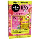 Kit Salon Line Meu Liso Kids Morango Shampoo 300ml + Condicionador 200ml