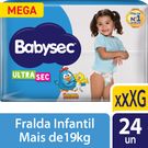 Fralda Descartável Babysec Ultrasec Mega Galinha Pintadinha XXXG 24 Unidades