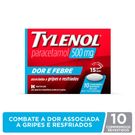 Tylenol 500mg Dor e Febre 10 Comprimidos