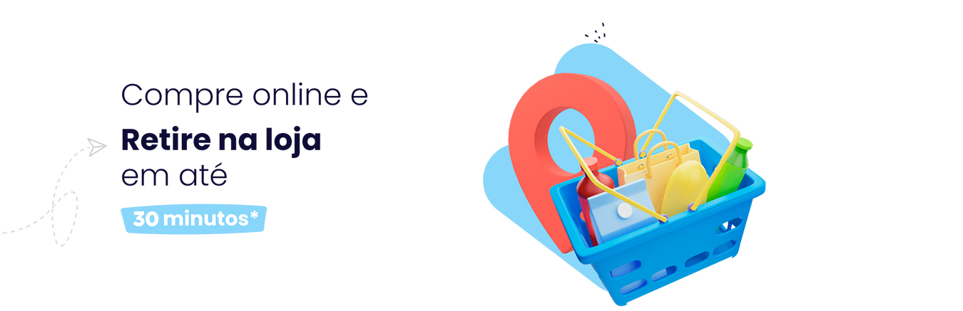 Compre online e retire na loja em até 60 minutos